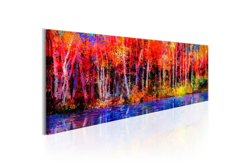 Tavla Colorful Autumn Trees 120x40 - Artgeist sp. z o. o. — Artgeist sp. z o. o.