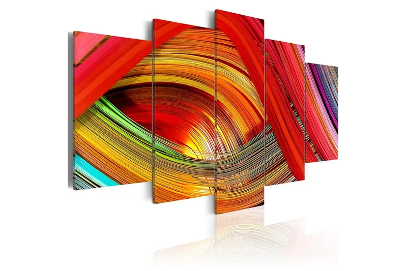 Tavla Colorful Strips Abstraction 200x100 - Artgeist sp. z o. o. — Artgeist sp. z o. o.