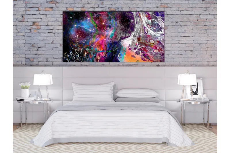 Tavla Colourful Galaxy (1 Part) Wide 120x60 - Artgeist sp. z o. o. — Artgeist sp. z o. o.