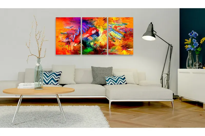 Tavla Colourful Parrot 60x30 - Artgeist sp. z o. o. — Artgeist sp. z o. o.
