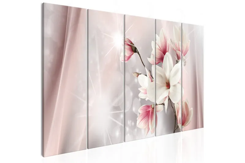 Tavla Dazzling Magnolias 5 Parts Narrow 225x90 - Artgeist sp. z o. o. — Artgeist sp. z o. o.