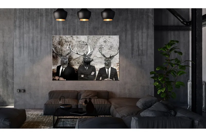 Tavla Deer in Suits 90x60 - Artgeist sp. z o. o. — Artgeist sp. z o. o.