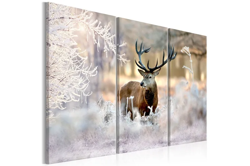 Tavla Deer In The Cold 90x60 - Artgeist sp. z o. o. (Art.nr 321876) — Artgeist sp. z o. o.