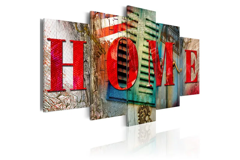 Tavla Elements Of Home 100x50 - Artgeist sp. z o. o. — Artgeist sp. z o. o.