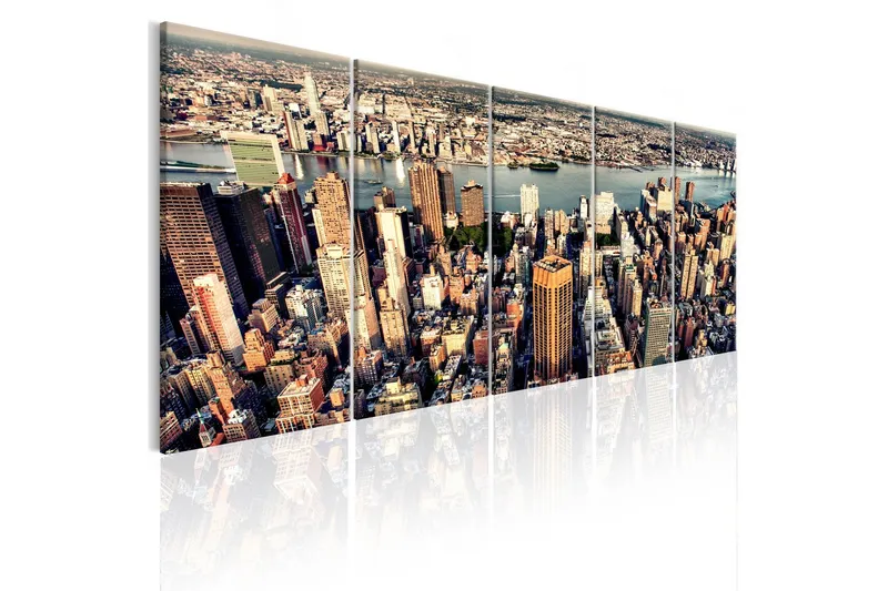 Tavla Flight Over New York 225x90 - Artgeist sp. z o. o. — Artgeist sp. z o. o.