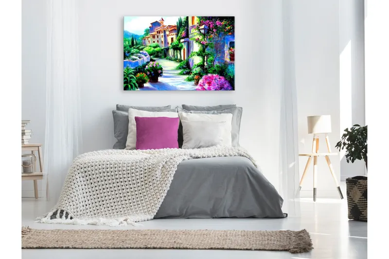 Tavla Flower Street (1 Part) Wide 90x60 - Artgeist sp. z o. o. — Artgeist sp. z o. o.