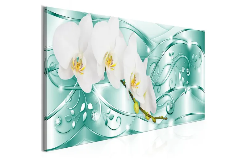 Tavla Flowering 1 Part Narrow Green 120x40 - Artgeist sp. z o. o. — Artgeist sp. z o. o.
