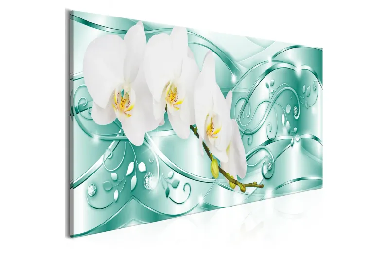 Tavla Flowering 1 Part Narrow Green 150x50 - Artgeist sp. z o. o. — Artgeist sp. z o. o.
