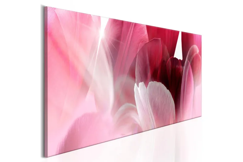 Tavla Flowers Pink Tulips 135x45 - Artgeist sp. z o. o. — Artgeist sp. z o. o.