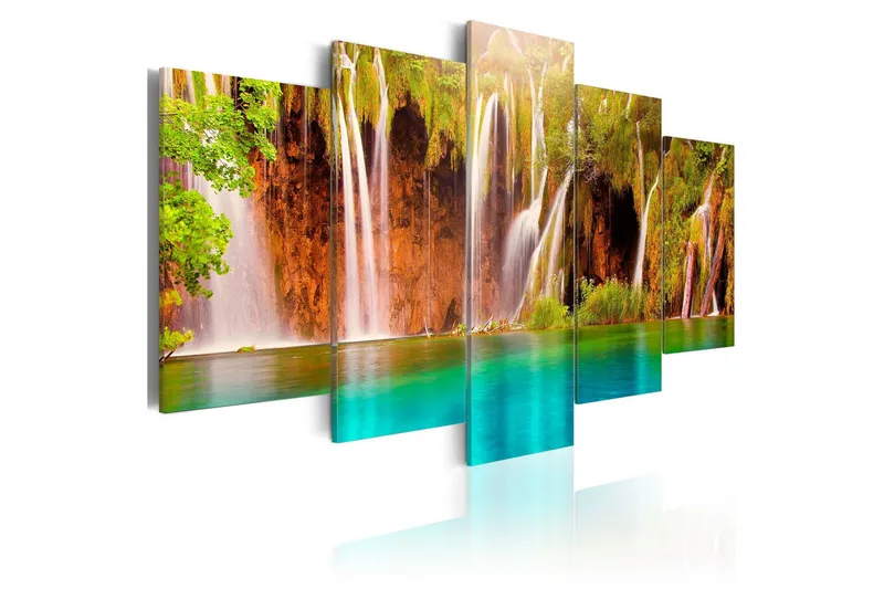 Tavla Forest Waterfall 200x100 - Artgeist sp. z o. o. (Art.nr 323449) — Artgeist sp. z o. o.