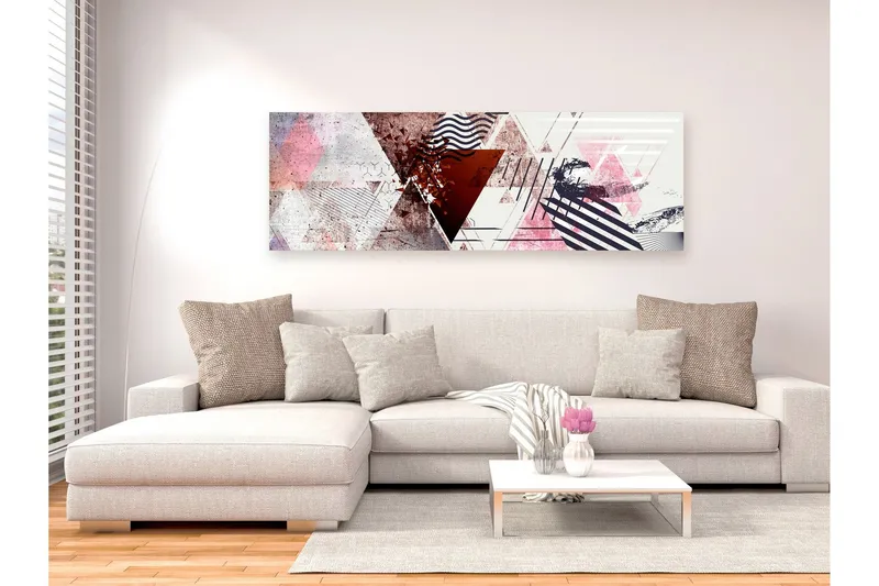 Tavla Geometric Background (1 Part) Narrow 135x45 - Artgeist sp. z o. o. — Artgeist sp. z o. o.