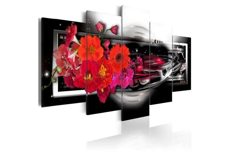 Tavla Gerberas On Black Background 200x100 - Artgeist sp. z o. o. — Artgeist sp. z o. o.