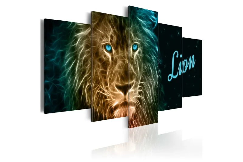 Tavla Gold Lion 100x50 - Artgeist sp. z o. o. — Artgeist sp. z o. o.