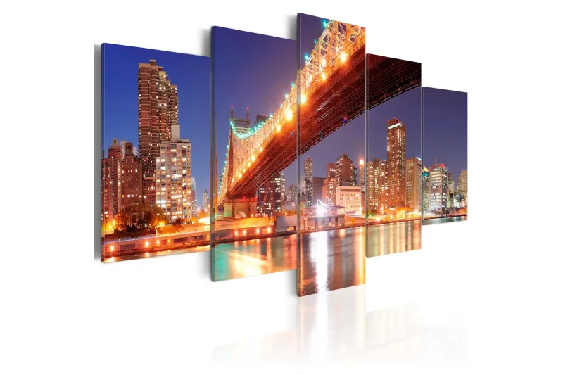 Tavla Golden Reflections Nyc 100x50 - Artgeist sp. z o. o. — Artgeist sp. z o. o.