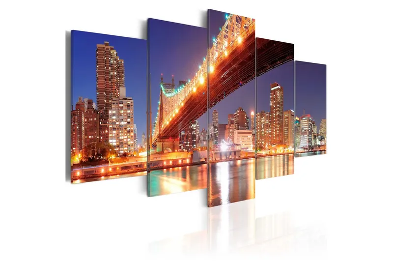 Tavla Golden Reflections Nyc 200x100 - Artgeist sp. z o. o. — Artgeist sp. z o. o.
