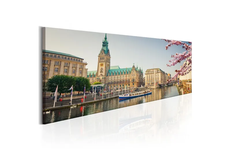 Tavla Hamburg Town Hall 120x40 - Artgeist sp. z o. o. — Artgeist sp. z o. o.