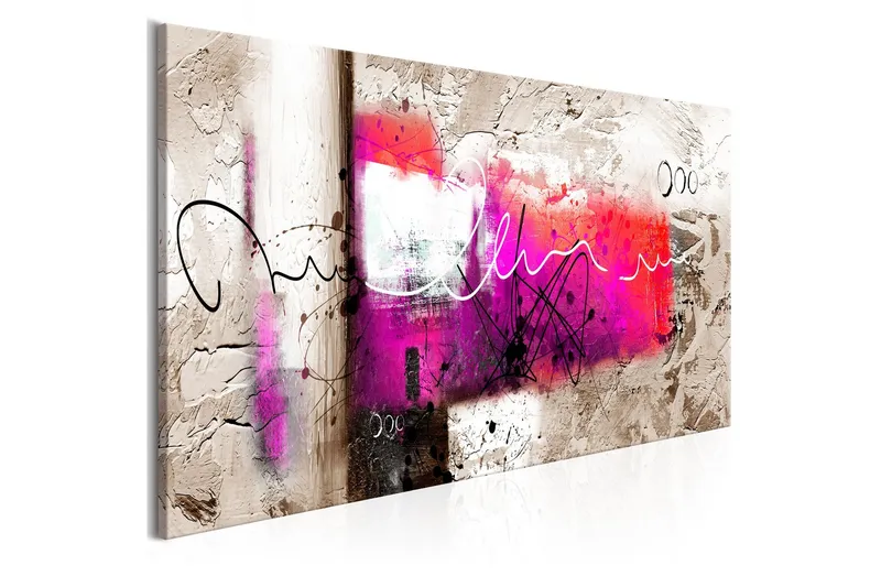 Tavla Hammer 1 Part Pink Narrow 120x40 - Artgeist sp. z o. o. — Artgeist sp. z o. o.