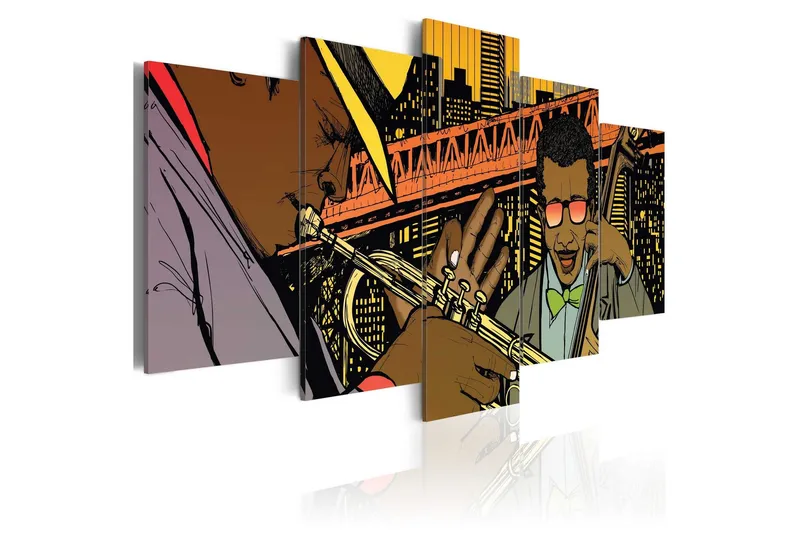 Tavla Jazz In Comic 100x50 - Artgeist sp. z o. o. — Artgeist sp. z o. o.