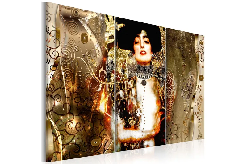 Tavla Judith 3 Parts Green 90x60 - Artgeist sp. z o. o. — Artgeist sp. z o. o.