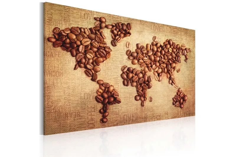 Tavla Kaffe från hela världen 120x80 - Artgeist sp. z o. o. — Artgeist sp. z o. o.