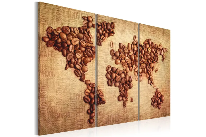 Tavla Kaffe Från Hela Världen Triptyk 120x80 - Artgeist sp. z o. o. — Artgeist sp. z o. o.