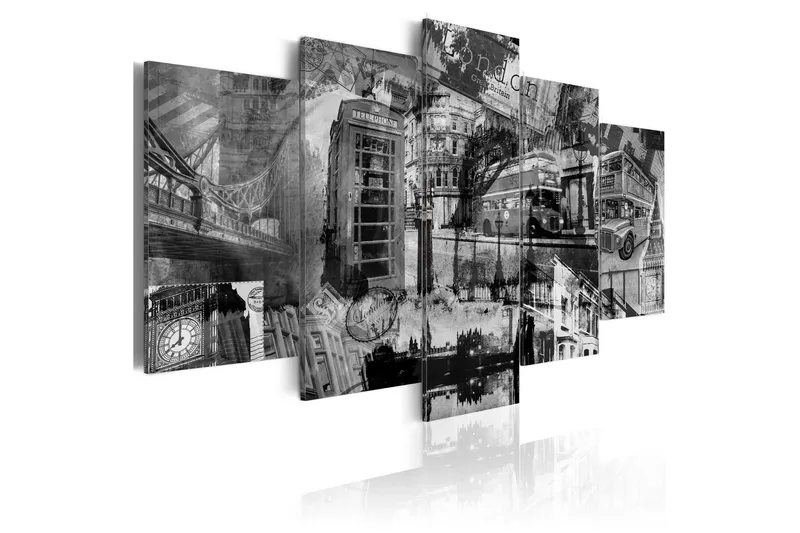 Tavla Kärnan London 5 St 100x50 - Artgeist sp. z o. o. — Artgeist sp. z o. o.