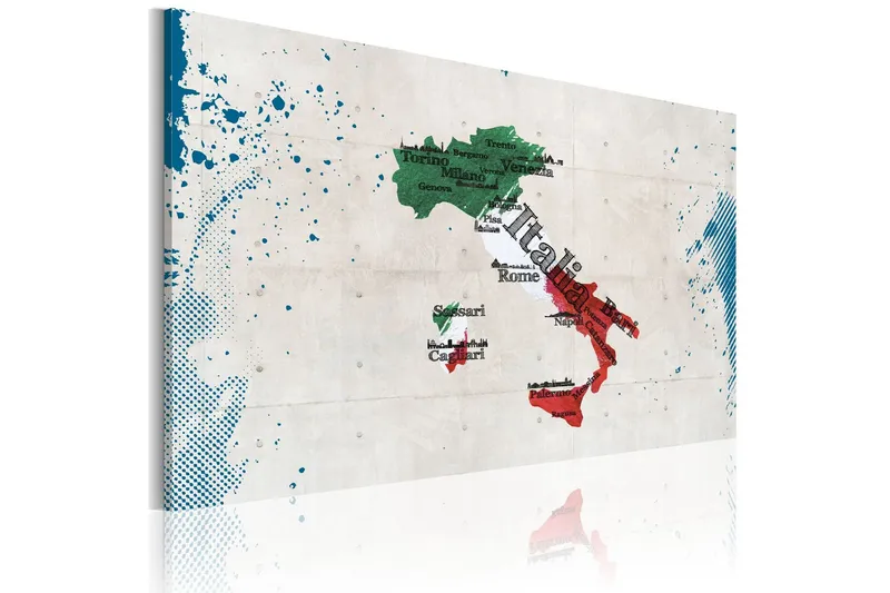 Tavla Karta Över Italien 60x40 - Artgeist sp. z o. o. — Artgeist sp. z o. o.