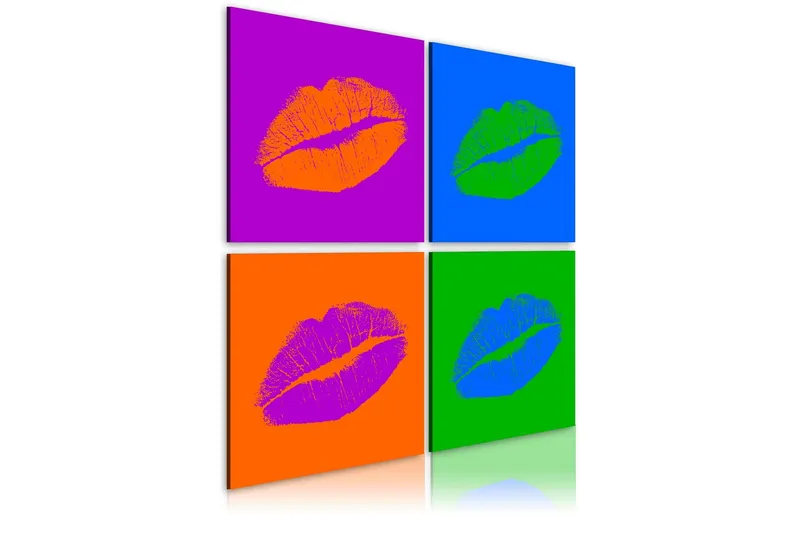 Tavla Kisses Popkonst 80x80 - Artgeist sp. z o. o. — Artgeist sp. z o. o.