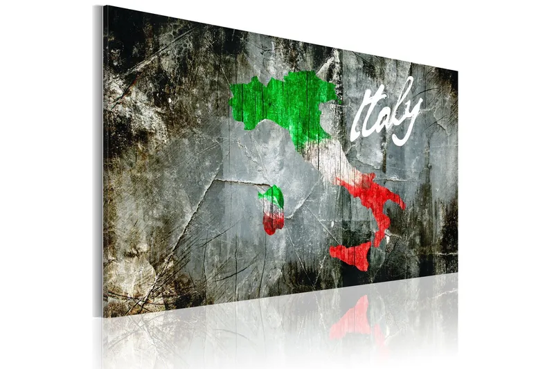 Tavla Konstnärlig Karta Över Italien 60x40 - Artgeist sp. z o. o. — Artgeist sp. z o. o.