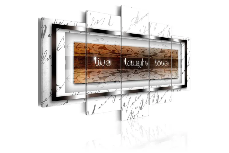 Tavla Live Laugh Love White 100x50 - Artgeist sp. z o. o. — Artgeist sp. z o. o.