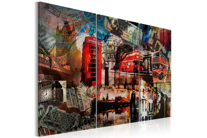 Tavla London Collage Triptych 60x40 - Artgeist sp. z o. o. — Artgeist sp. z o. o.