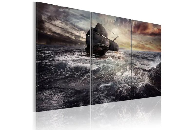 Tavla Lonely ship on a high seas 90x60 - Artgeist sp. z o. o. — Artgeist sp. z o. o.