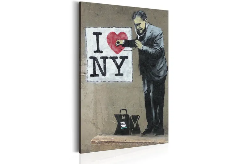 Tavla Love New York By Banksy 60x90 - Artgeist sp. z o. o. — Artgeist sp. z o. o.