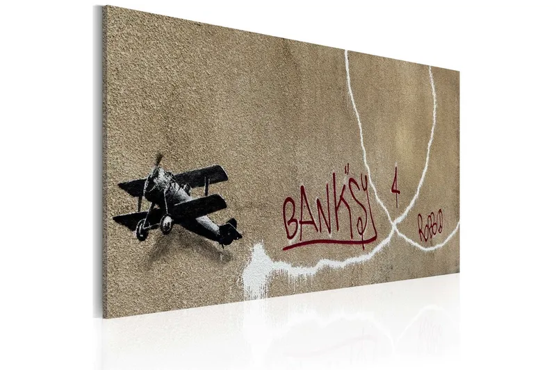 Tavla Love Plane Banksy 60x40 - Artgeist sp. z o. o. — Artgeist sp. z o. o.