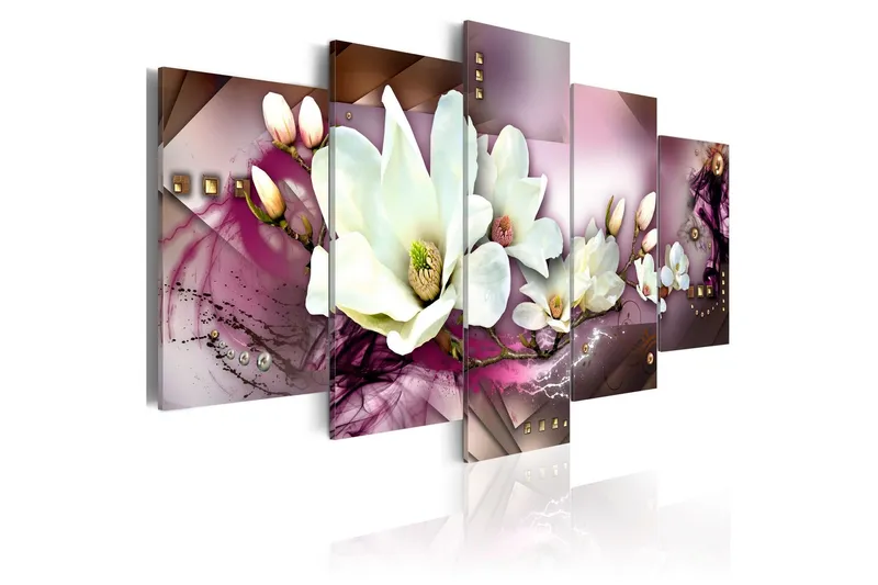 Tavla Magnetic Abstraction With An Orchid 200x100 - Artgeist sp. z o. o. — Artgeist sp. z o. o.