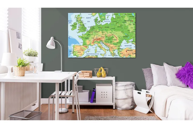 Tavla Map of Europe 90x60 - Artgeist sp. z o. o. — Artgeist sp. z o. o.