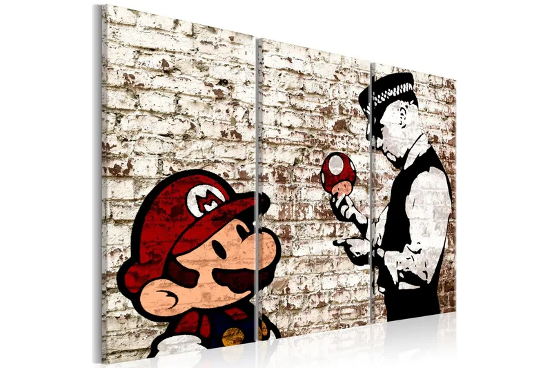 Tavla Mario Bros Torn Wall 120x80 - Artgeist sp. z o. o. — Artgeist sp. z o. o.