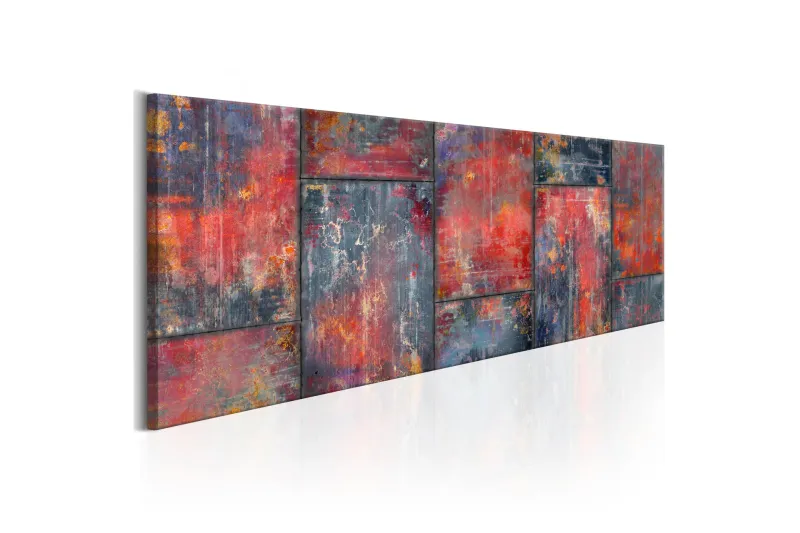 Tavla Metal Mosaic Red 150x50 - Artgeist sp. z o. o. — Artgeist sp. z o. o.