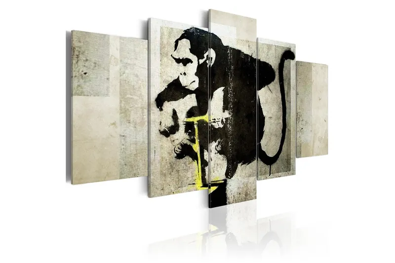 Tavla Monkey Tnt Detonator Banksy 100x50 - Artgeist sp. z o. o. — Artgeist sp. z o. o.