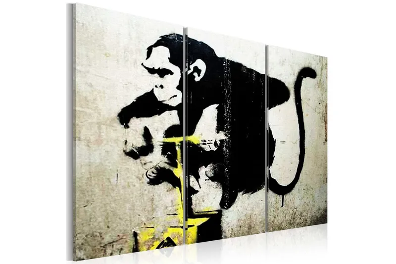 Tavla Monkey Tnt Detonator By Banksy 120x80 - Artgeist sp. z o. o. — Artgeist sp. z o. o.