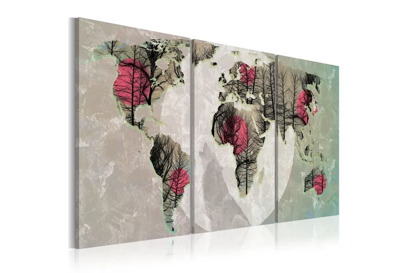 Tavla Moonlight Map 60x30 - Artgeist sp. z o. o. — Artgeist sp. z o. o.