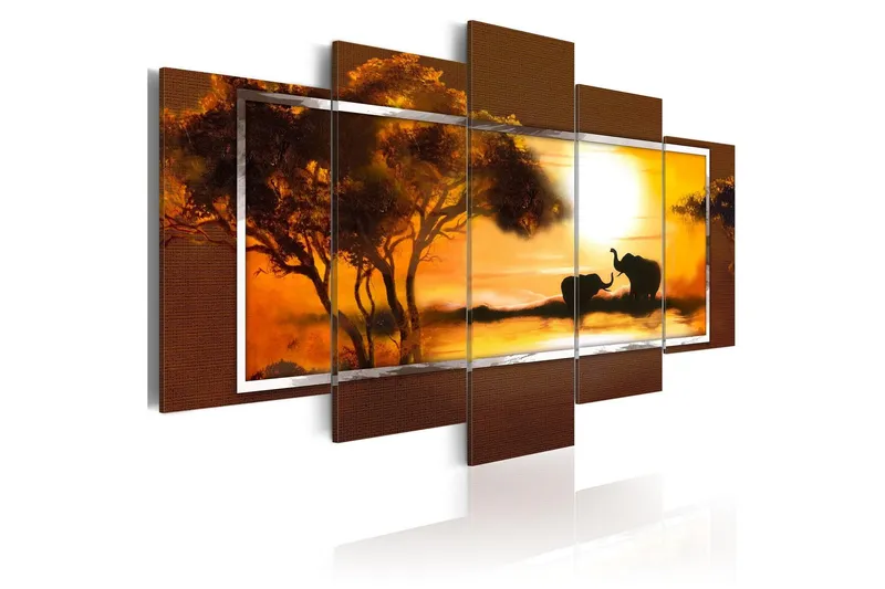 Tavla Möte På Savannen 100x50 - Artgeist sp. z o. o. — Artgeist sp. z o. o.
