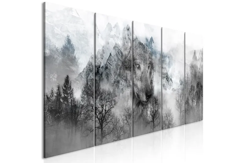 Tavla Mountain Predator 5 Parts Narrow 225x90 - Artgeist sp. z o. o. — Artgeist sp. z o. o.