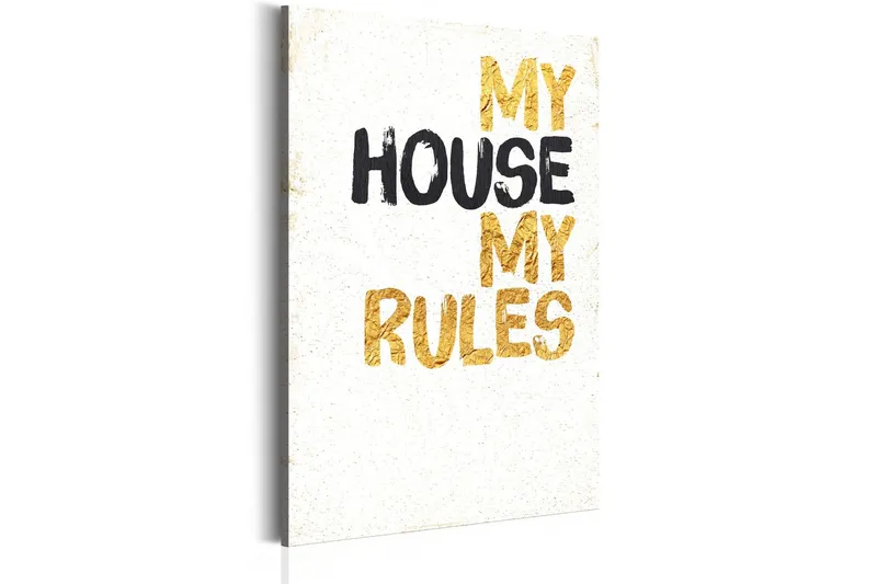 Tavla My Home My House My Rules 60x90 - Artgeist sp. z o. o. — Artgeist sp. z o. o.
