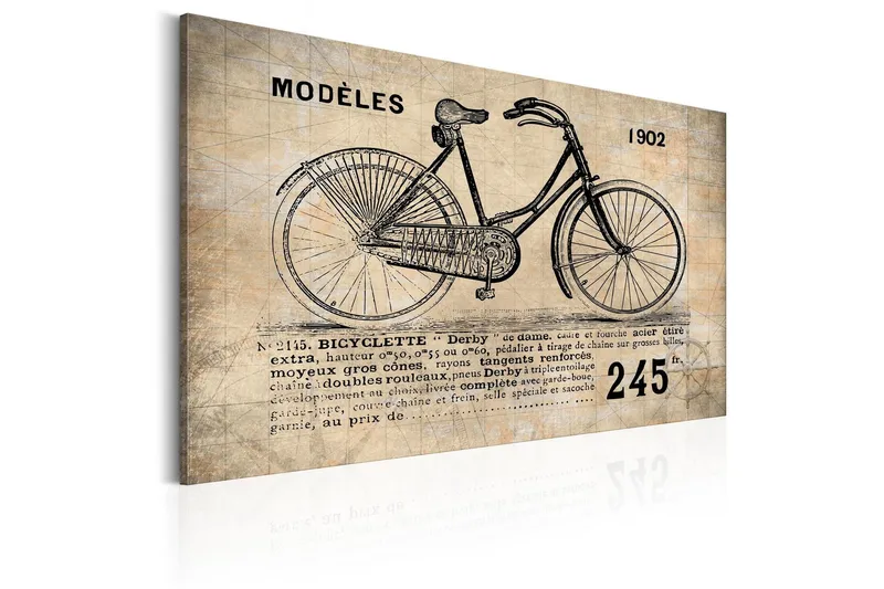 Tavla N° 1245 Bicyclette 120x80