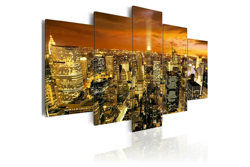 Tavla New York Amber 100x50 - Artgeist sp. z o. o. — Artgeist sp. z o. o.