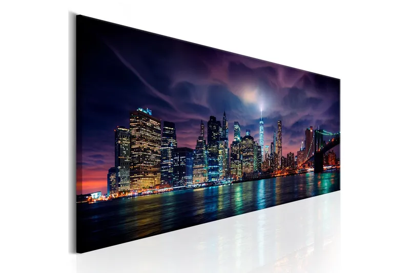 Tavla New York: Dark City 135x45 - Artgeist sp. z o. o. — Artgeist sp. z o. o.