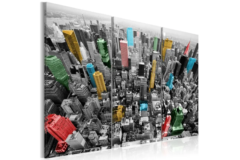 Tavla New York In The Cmyk Color Model 60x40 - Artgeist sp. z o. o. — Artgeist sp. z o. o.