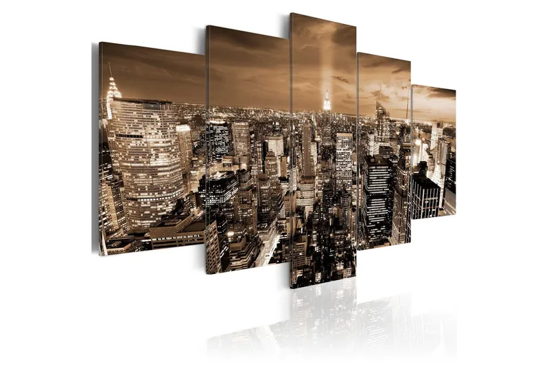 Tavla New York Night Light 200x100 - Artgeist sp. z o. o. — Artgeist sp. z o. o.