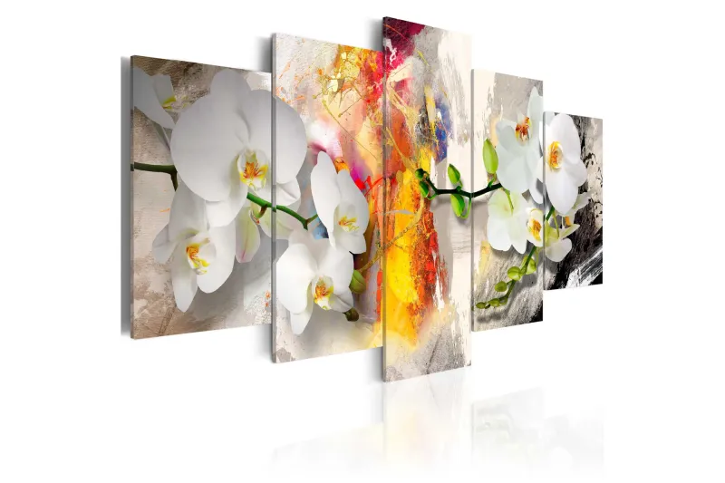 Tavla Orchid And Colors 200x100 - Artgeist sp. z o. o. — Artgeist sp. z o. o.